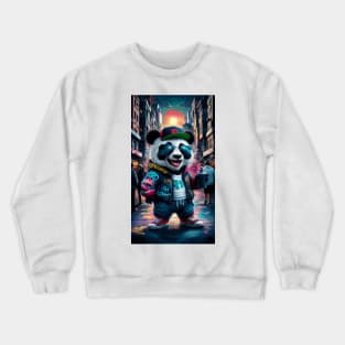 Cool panda colorful graffiti style Crewneck Sweatshirt